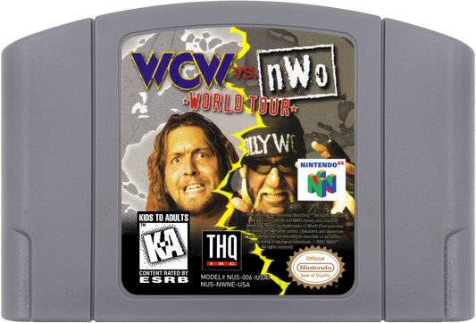 WCW vs nWo: World Tour cartridge for Nintendo 64 (N64) video game