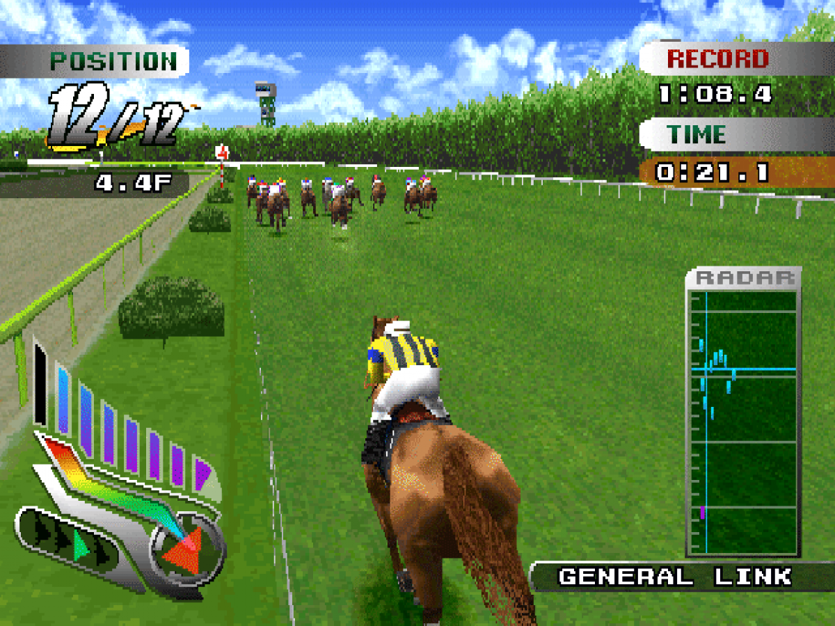 Gallop Racer gameplay for PlayStation 1 (PS1) retro video game