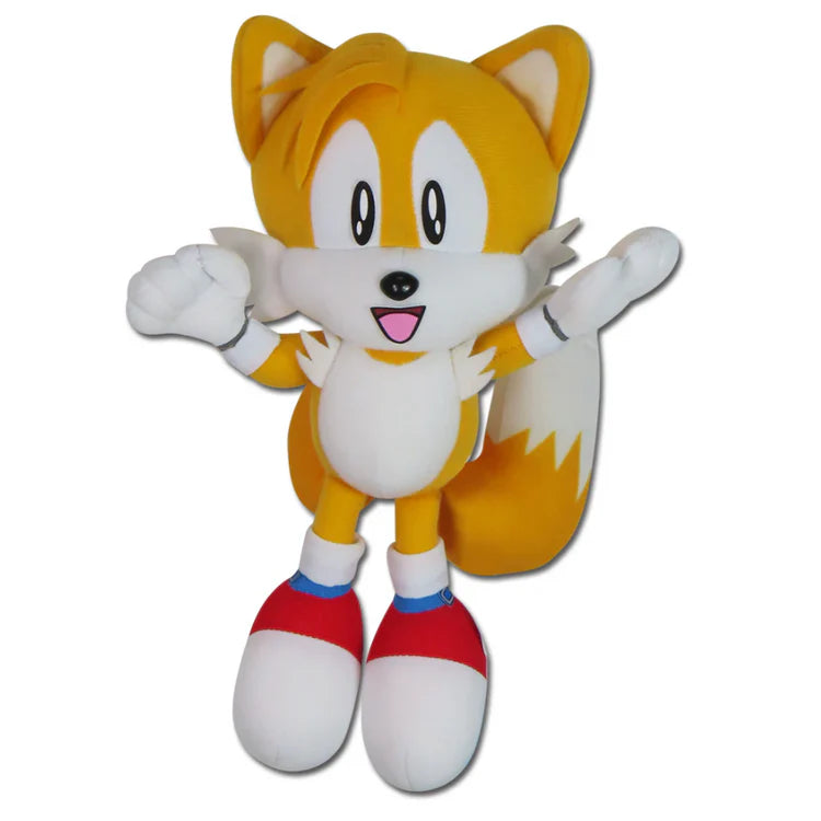 Tails Waving 9 inch plush featuring soft fabric and cheerful pose inspired by the Sonic the Hedgehog series perfect for fans and collectors