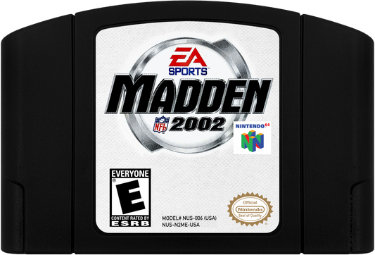 Madden NFL 2002 cartridge for Nintendo 64 (N64) video game
