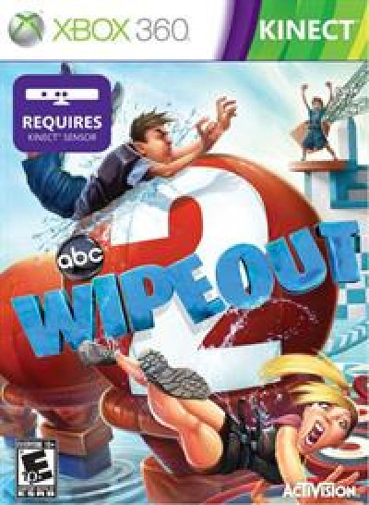 Wipeout 2 Xbox 360 Kinect cover art obstacle course and party video game.