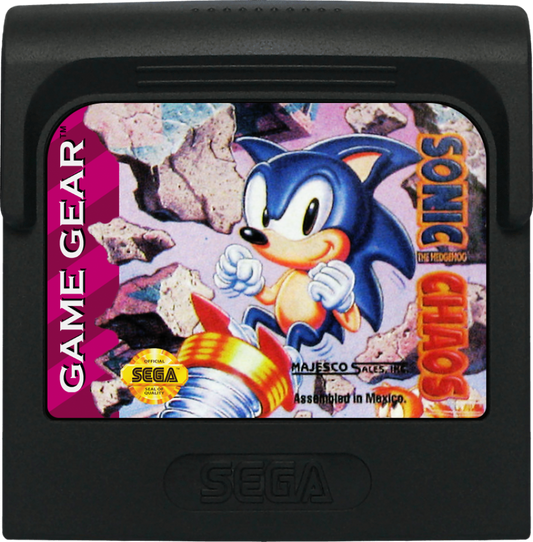 Sonic The HedgeHog: Chaos front cover cartridge art for Sega Game Gear (GG) video game