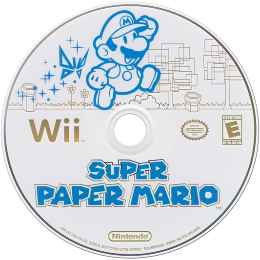 Super Paper Mario – Nintendo Wii (Wii) action-adventure platformer role-playing video game disc