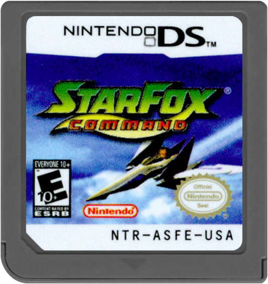 Star Fox Command Nintendo DS DS action strategy video game featuring Fox McCloud and the Star Fox team space combat Arwing piloting touchscreen controls aerial battles enemy fleets branching missions multiple story paths and classic Nintendo DS DS gameplay collectible retro gaming appeal game cartridge