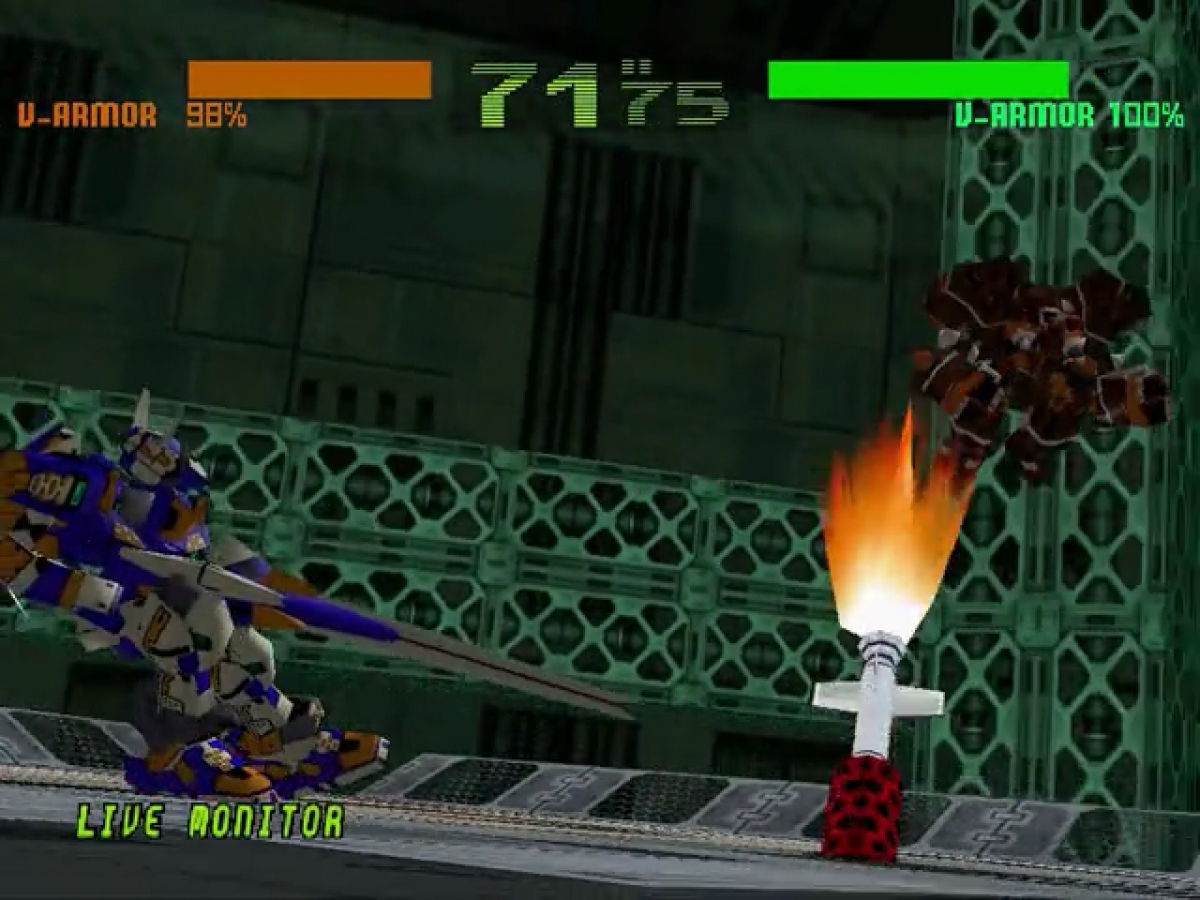 Virtual-On Oratorio Tangram Dreamcast featuring fast-paced mech combat gameplay with futuristic arena battles gameplay