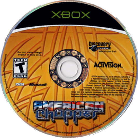 American Chopper disc art for Xbox (XBOX) video game