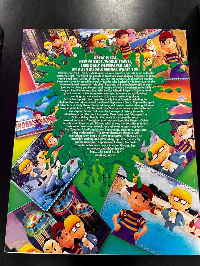 EarthBound back of players guide for Super Nintendo Entertainment System (SNES) retro video game