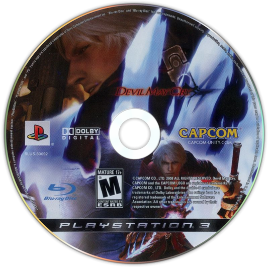 Devil May Cry 4 disc art for PlayStation 3 (PS3) video game