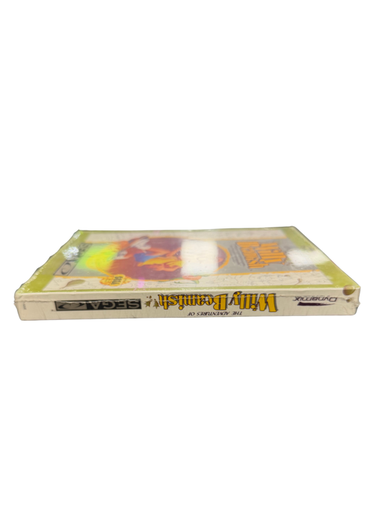 Willy Beamish Sega CD sealed for graphic adventure video game fans featuring cartoon comedy storytelling interactive environments puzzle solving mischievous adventures colorful characters and classic Sierra On-Line gameplay factory sealed collectible Sega CD gaming appeal side of box