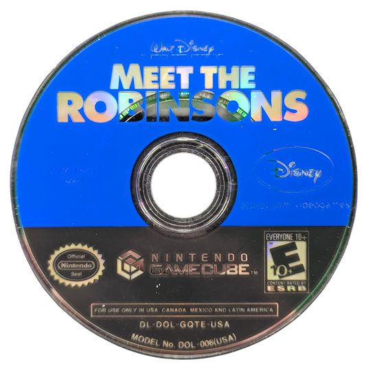 Meet the Robinsons GameCube game featuring family-friendly action adventure gameplay based on the Disney animated film disc