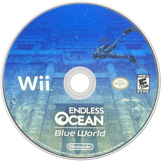 Endless Ocean: Blue World disc art for Nintendo Wii (Wii) video game