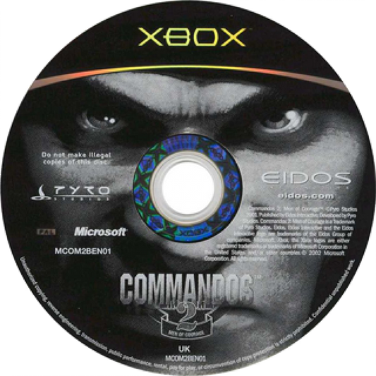 Commandos 2: Men of Courage disc art for Xbox (XBOX) video game