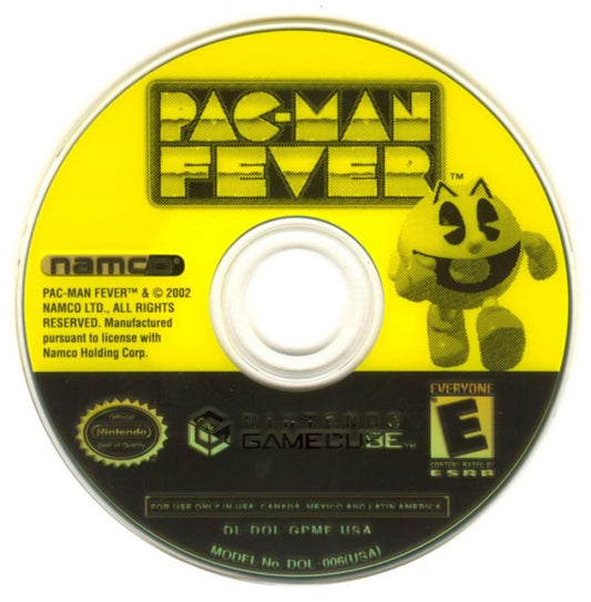 Pac-Man Fever disc for Nintendo GameCube (GC) party video game