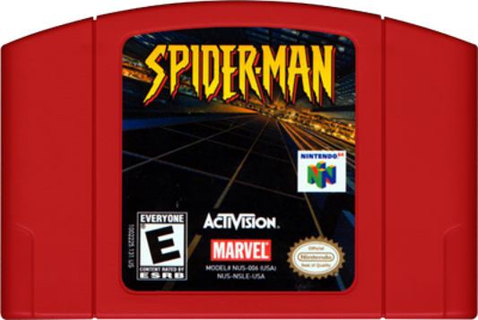 Spider-Man Complete in Box CIB Nintendo 64 N64 for retro video game enthusiasts featuring action adventure gameplay web swinging superhero combat iconic Marvel villains puzzle solving cinematic missions complete in box collectible gaming appeal cartridge