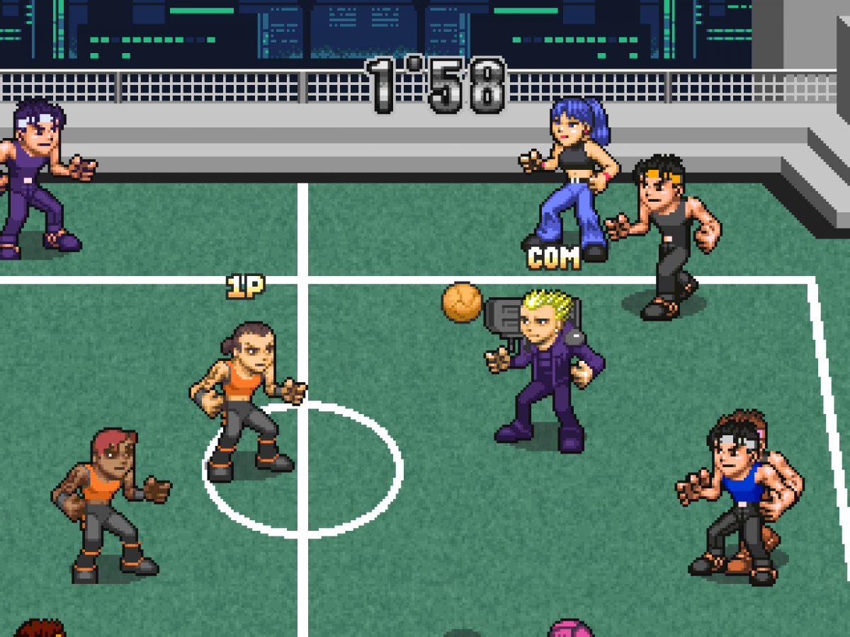 All–Star Slammin D–Ball – PlayStation 1 (PS1) gameplay image for retro video game for PS1