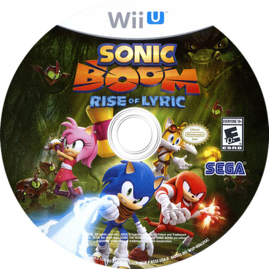 Sonic Boom: Rise of Lyric disc cover art for Nintendo Wii U (WiiU) video game
