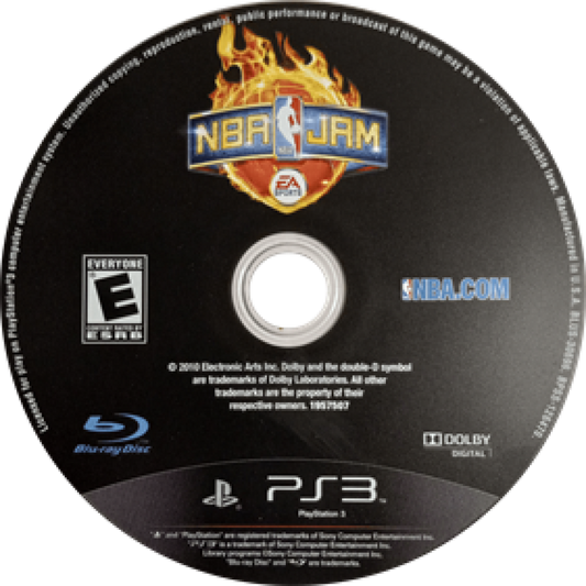 NBA Jam PlayStation 3 PS3 for arcade basketball video game fans featuring over the top basketball action high flying dunks exaggerated gameplay classic NBA players explosive moves special abilities multiplayer matches and fast paced arcade sports entertainment collectible gaming appeal disc