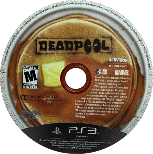 Deadpool disc art for PlayStation 3 (PS3) video game
