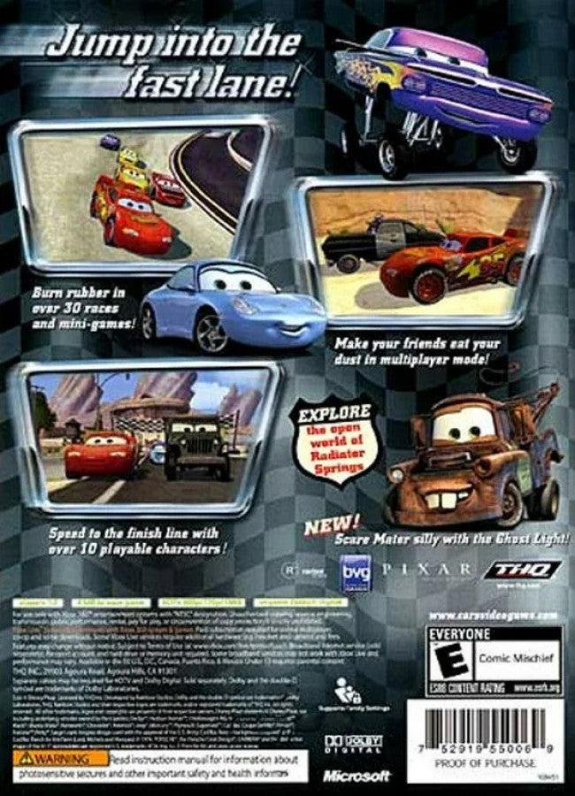 Disney Pixar Cars 2 back cover art for PlayStation 3 (PS3) video game