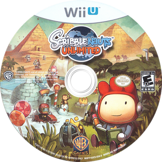 Scribblenauts Unlimited disc cover art for Nintendo Wii U (WiiU) video game