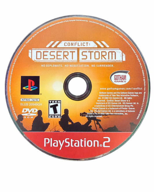 Conflict: Desert Storm Greatest Hits for PlayStation 2 with tactical military combat and squad-based missions disc