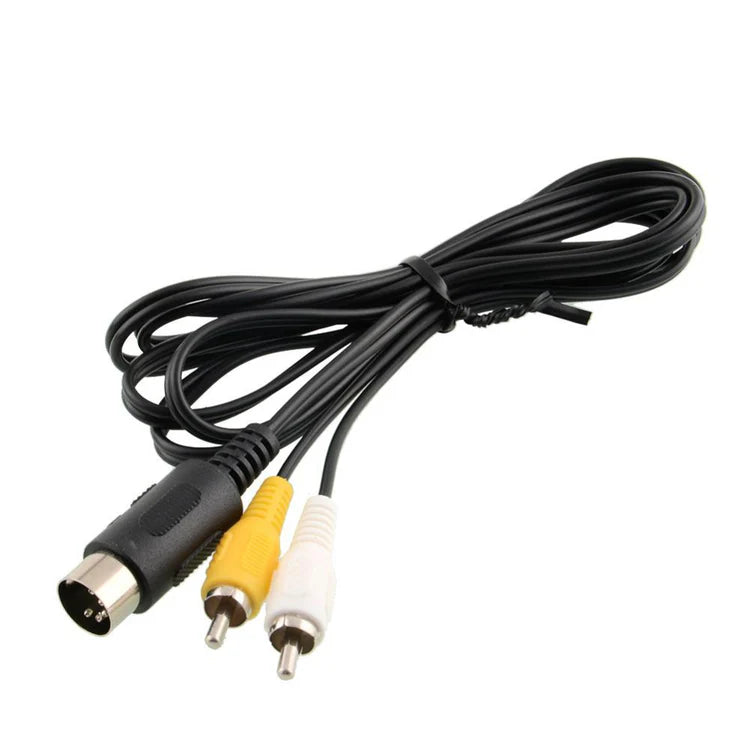 XYAB brand Sega Genesis Model 1 AV cords replacement audio video cable accessory for retro gaming systems bundles cords