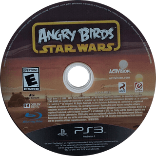 Angry Birds Star Wars PlayStation 3 featuring crossover puzzle gameplay with Star Wars themed characters and levels disc