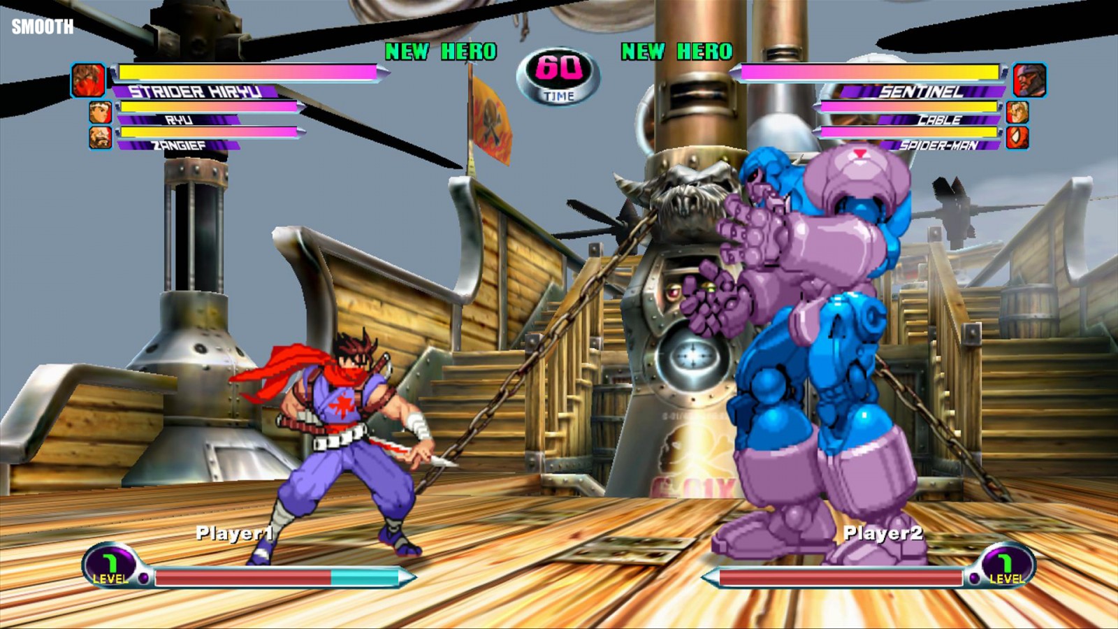 Marvel vs Capcom 2 character gameplay for PlayStation 2 (PS2) video game.