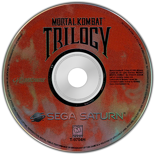 Mortal Kombat Trilogy disc art for Sega Saturn SS video game