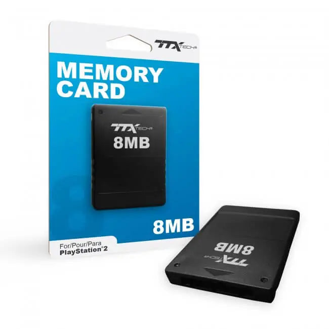 TTX Tech PS2 memory card 8MB accessory for PlayStation 2 PS2