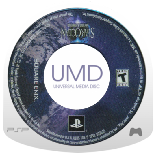 Star Ocean: Second Evolution disc for PlayStation Portable (PSP) action role-playing game