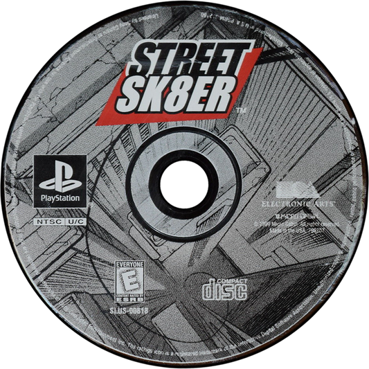 Street Sk8er PS1 PlayStation 1 skateboarding sports game arcade style tricks combos street skating Tony Hawk style gameplay retro video game disc