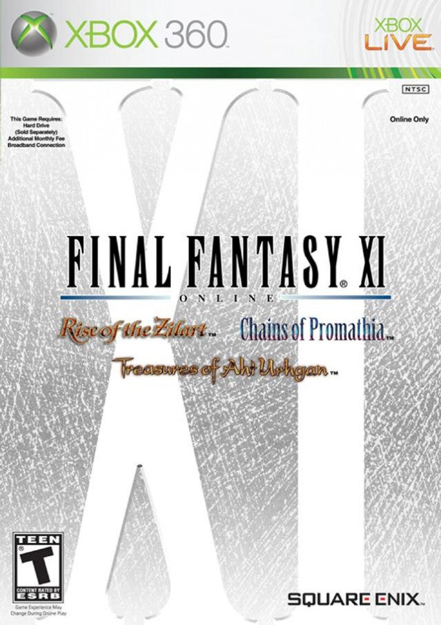 Final Fantasy XI cover art for Xbox 360 (X360) massively multiplayer online role-playing video game