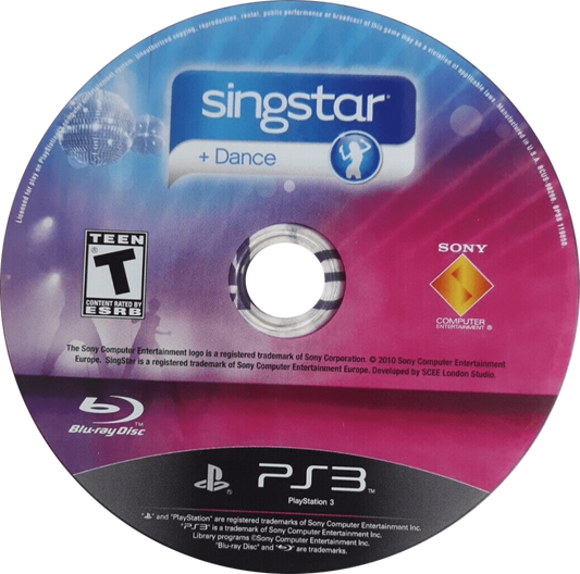 SingStar Dance disc art for PlayStation 3 (PS3) video game