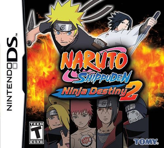 Naruto Shippuden: Ninja Destiny 2 cover art for Nintendo DS (DS) anime fighting video game
