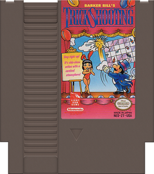 Barker Bill's Trick Shooting cartridge for Nintendo Entertainment System (NES) retro video game