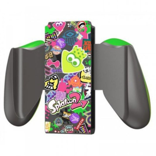 Official Splatoon 2 edition Joy-Con grip for Nintendo Switch, ergonomic controller accessory for comfortable gaming, themed with Splatoon 2 colors and design, compatible with all Nintendo Switch Joy-Con controllers