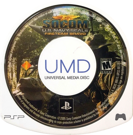 SOCOM: U.S. Navy SEALs – Fireteam Bravo disc for PlayStation Portable (PSP) tactical shooter game