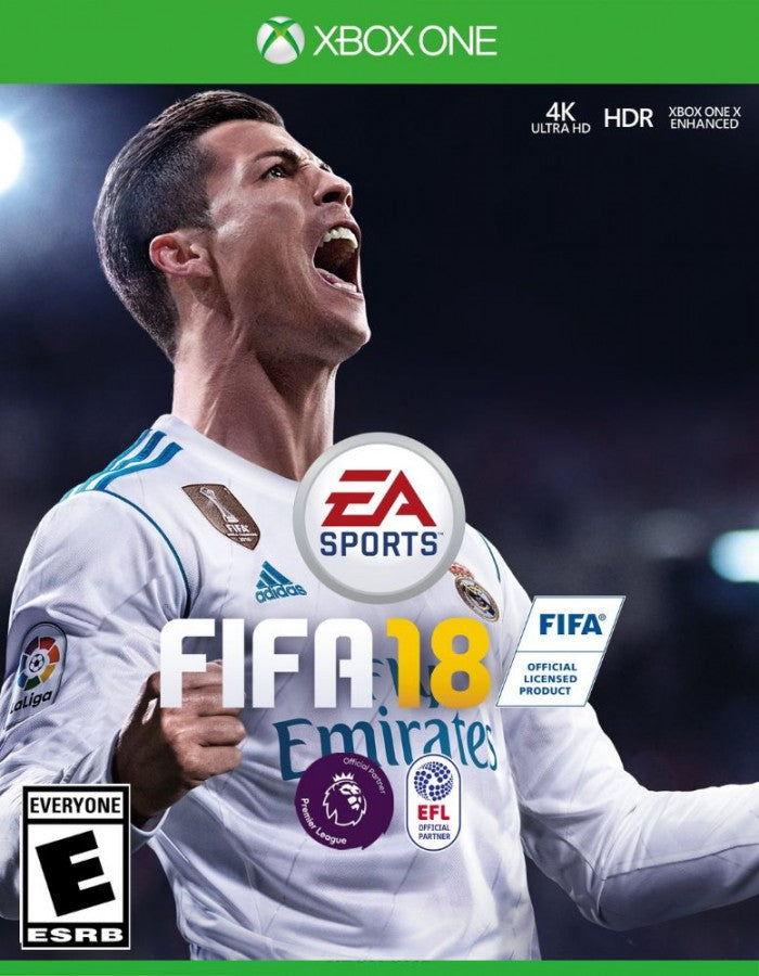 FIFA 18 cover art for Xbox One (XONE) video game