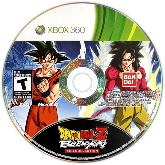 Dragon Ball Z Budokai HD Collection Xbox 360 remastered fighting game compilation featuring Budokai 1 2 3 and online versus mode disc