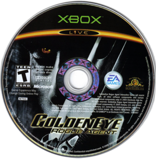 007 Rogue Agent Xbox Original game case with James Bond action shooter disc