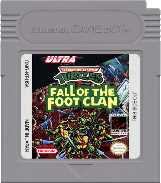 Teenage Mutant Ninja Turtles: Fall of the Foot Clan Game Boy action platformer video game cartridge