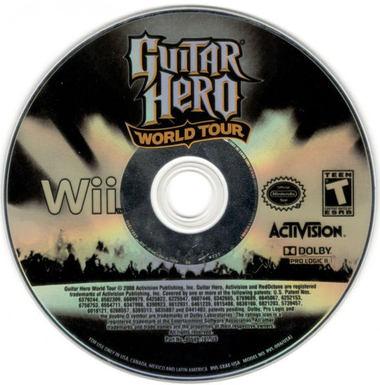 Guitar Hero: World Tour disc cover art for Nintendo Wii (Wii) video game