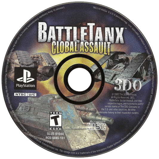 Battletanx: Global Assault disc for PlayStation 1 (PS1) retro video game