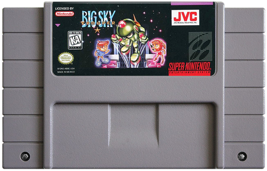 Big Sky Trooper cartridge for Super Nintendo Entertainment System SNES retro video game