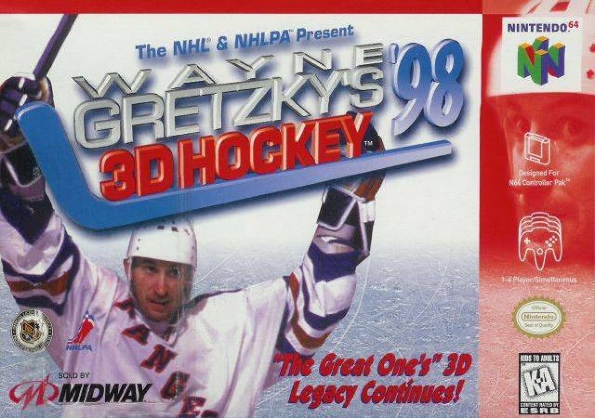 Wayne Gretzkys 3D Hockey 98 cover art for Nintendo 64 N64 video game