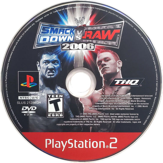 WWE SmackDown vs Raw 2006 Greatest Hits PlayStation 2 retro video game wrestling disc (2005)