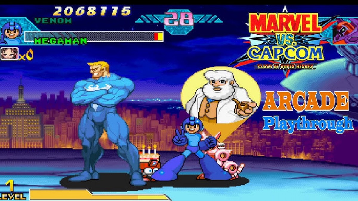 Marvel vs. Capcom Dreamcast featuring classic arcade-style fighting gameplay with Marvel and Capcom characters gameplay