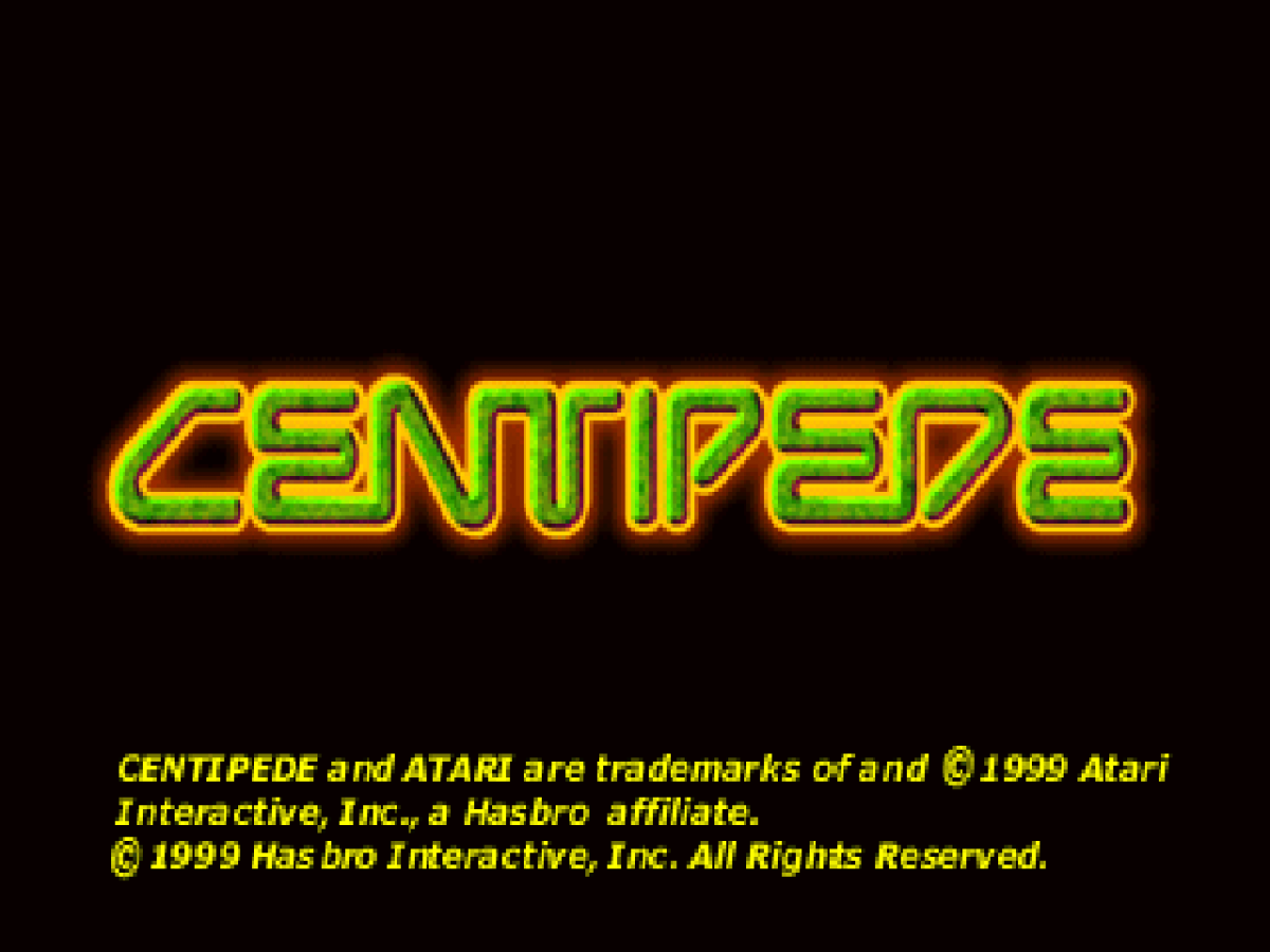 Centipede home screen for PlayStation 1 (PS1) retro video game