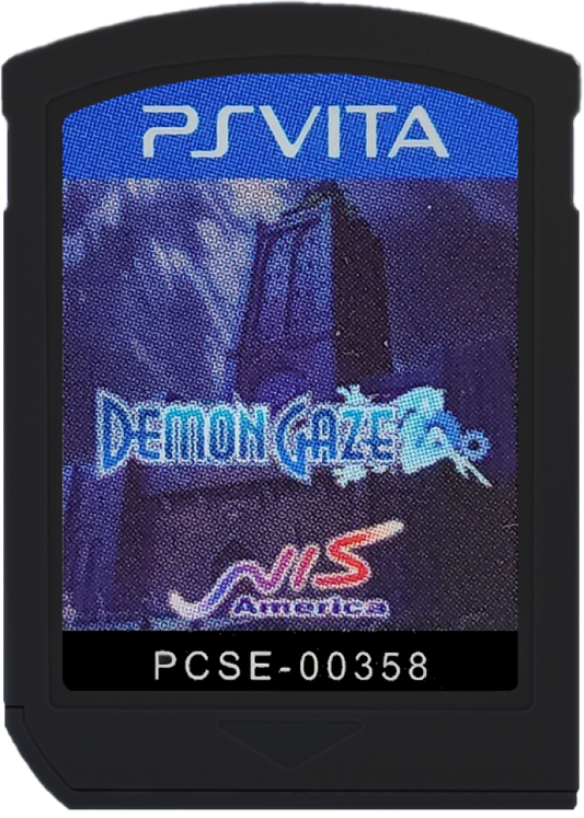 Demon Gaze PlayStation Vita video game, dungeon crawler RPG, dark fantasy adventure, turn-based gameplay, handheld console title cartridge